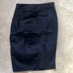 Diane von Furstenberg skirt, mid length, ruffle side zip straight pencil skirt